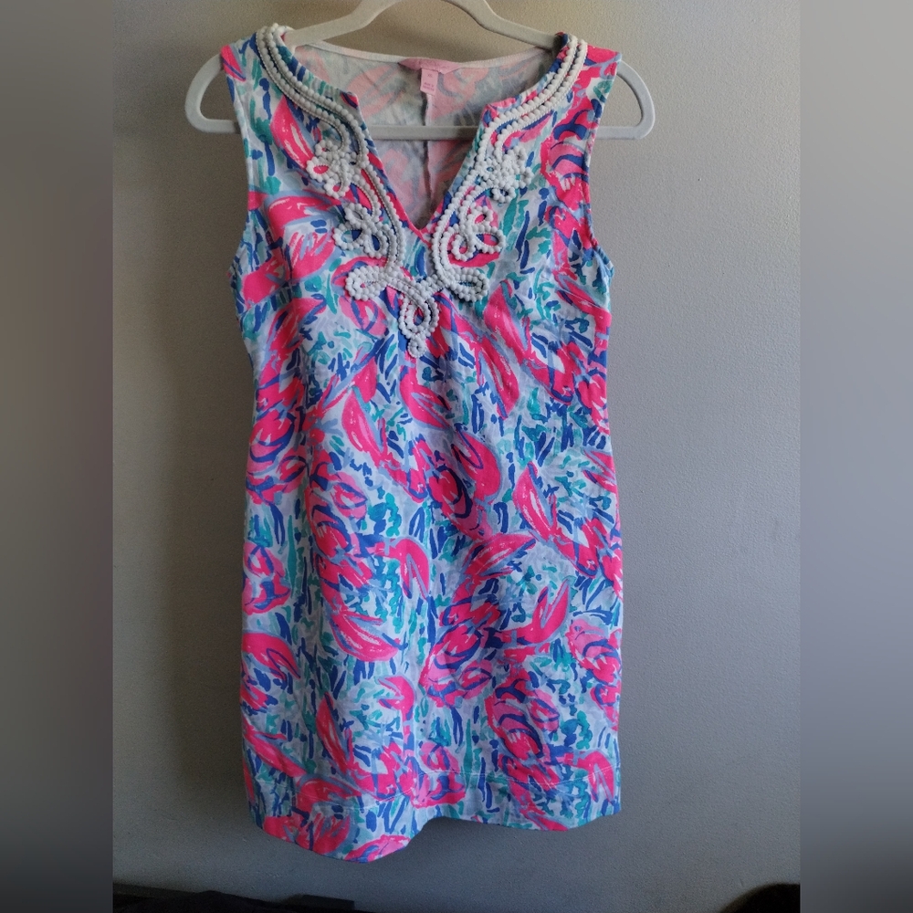 Lilly Pulitzer Sleeveless Dress with Vibrant Print